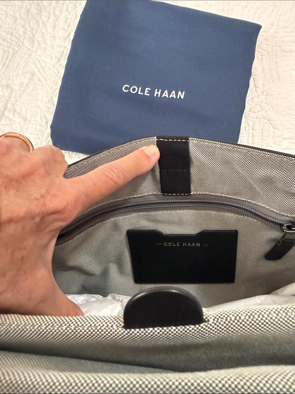 Cole Haan Triboro Messenger Black LeatherBag